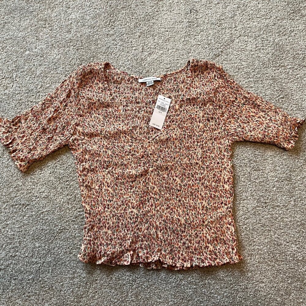 American Eagle Ruched Top Sz Small NWT